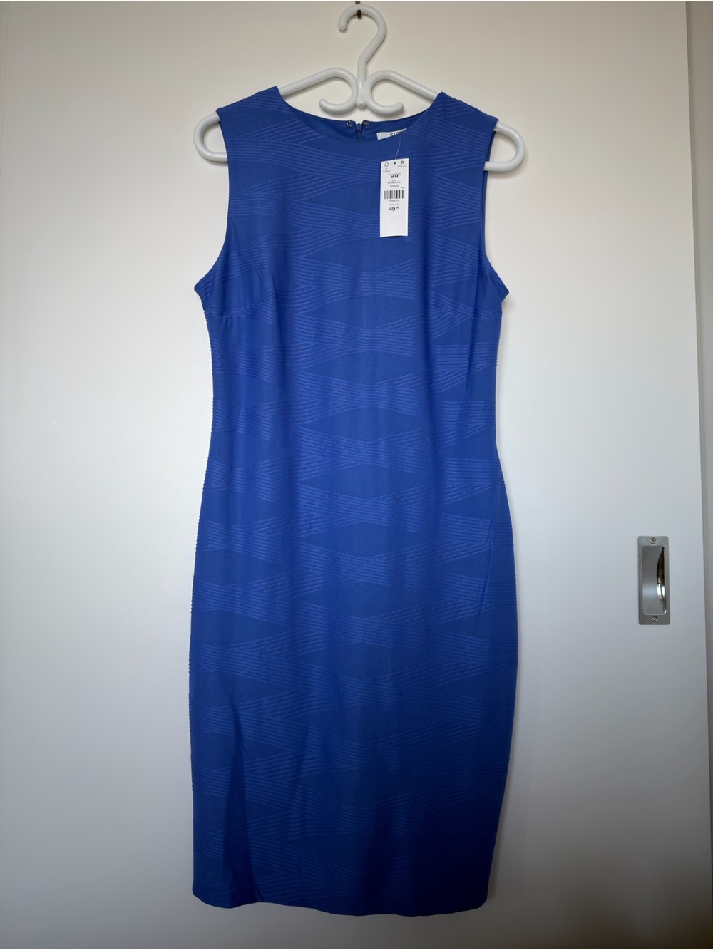 Suzy Shier Sleeveless Royal Blue Sheath Dress - size M